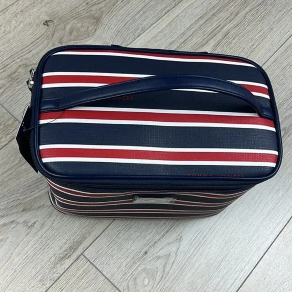 Tommy Hilfiger Cosmetic Travel Bag Blue, Red & White - Picture 3 of 8